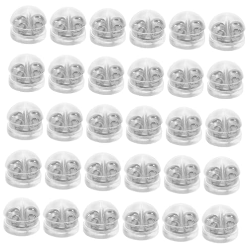 Housoutil 50Stücke Ohrstecker Hypoallergene Ohrring Verschlüsse Sichere Stützen für Ohrstecker Zubehör für DIY Schmuck Ohrring Designs von Housoutil