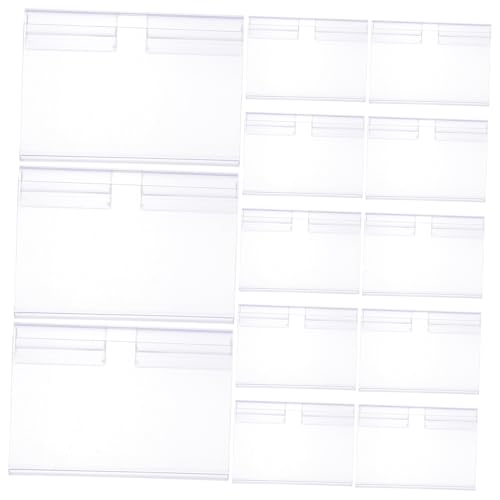 Housoutil 50Stücke Warenschild Displayhalter Transparenter Etikettenhalter für Preisschilder für Geschäfte Restaurants Messen und Ausstellungen Werbung von Housoutil