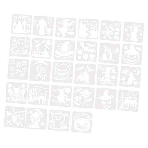 Housoutil 56 Blatt Teiliges Halloween Schablonen aus Hochwertigem Pet Material Wiederverwendbar Langlebig und Sicher für DIY Malen Basteln und Familienaktivitäten zu Halloween von Housoutil