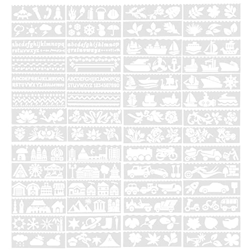 Housoutil 56 Stück Teiliges Wiederverwendbare Malvorlagen für Kreative Schablonen für Diy Kunstprojekte Scrapbooking und Wandgestaltung Langlebigem Pet Material Housoutil 56 Stück Teiliges Wiederverwendbare Malvorlagen für Kreative Schablonen für Diy Kunstprojekte Scrapbooking und Wandgestaltung Langlebigem Pet Material von Housoutil