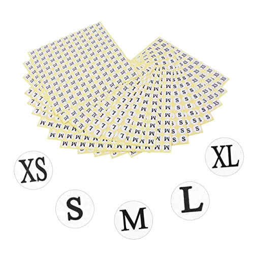 Housoutil 5Er-Packungen Runde Kleidergrößen Aufkleber Selbstklebende Etiketten für Xs S Xl Praktische Größenkennzeichnung für Bekleidung Einfaches Anbringen und Lesbare Drucke von Housoutil