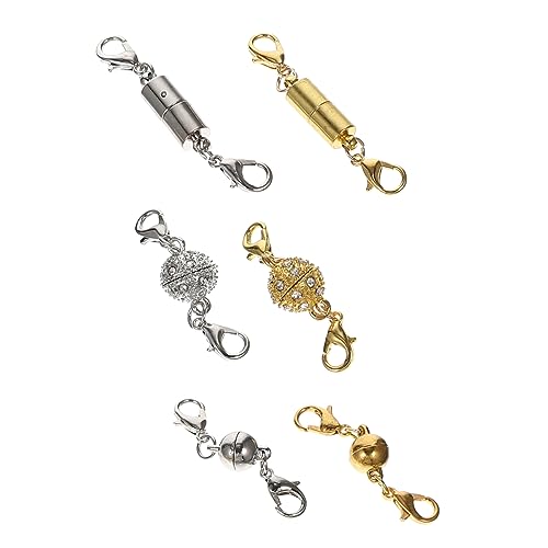 Housoutil 6 Paare Magnetschnalle magnetische Halskettenverschlüsse Schmuck Verschluss Magnetischer Schmuckverschluss DIY Schmuckverschluss schmuck DIY verschluss Schmuck mit Magnetverschluss von Housoutil