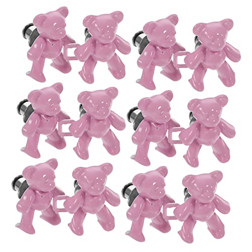 Housoutil 6 Paare Taillenknopf Tasten Knopfspanner für Jeans Schnullerclips Bund Knopf-Jeans jeansknöpfe jeans knöpfe Hosen-Taillenschnallen extra Knopf für Jeans enger machen Legierung Rosa von Housoutil