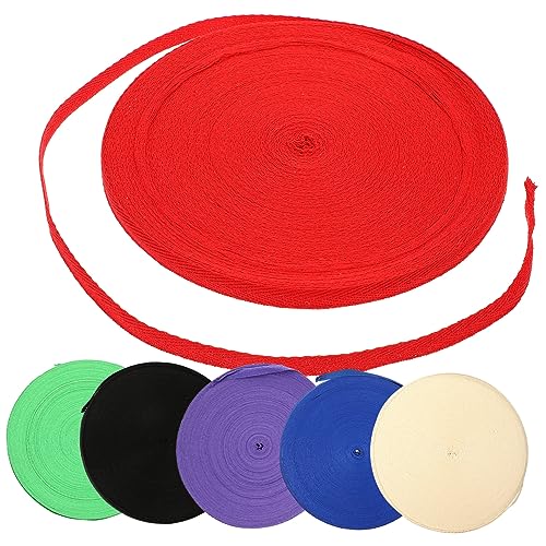 Housoutil 6 Rollen Baumwollband für Selbstgemacht Nähband Geschenkverpackungsband Dekoratives Kleidungsband Baumwoll Wickelband für Bastelarbeiten von Housoutil
