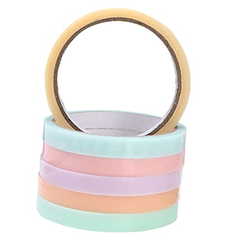 Housoutil 6 Rollen Goo-ball-tape Farbiges Band Farbband Klebriges Kugelband Regenbogenfarbenes Klebeband Streifen Lustiges Klebeband Mit Klebrigen Bällen Klebstoff Plastik Zufällige Farbe von Housoutil