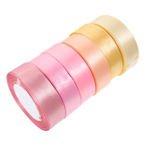 Housoutil 6 Rollen Satinband Farben Mauve Hellgold Mittelpink Hochwertiges Geschenkband für Geschenkverpackungen Hochzeiten und Bastelprojekte Housoutil 6 Rollen Satinband Farben Mauve Hellgold Mittelpink Hochwertiges Geschenkband für Geschenkverpackungen Hochzeiten und Bastelprojekte von Housoutil