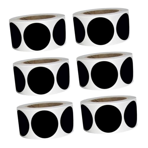 Housoutil 6 Rollen Schwarze Rundetiketten Schreibbare Wasserdichte PVC Aufkleber Klassifizierungsaufkleber für Lager Büro und Küchenorganisation Selbstklebende Aufbewahrungsbox Etiketten Housoutil 6 Rollen Schwarze Rundetiketten Schreibbare Wasserdichte PVC Aufkleber Klassifizierungsaufkleber für Lager Büro und Küchenorganisation Selbstklebende Aufbewahrungsbox Etiketten von Housoutil