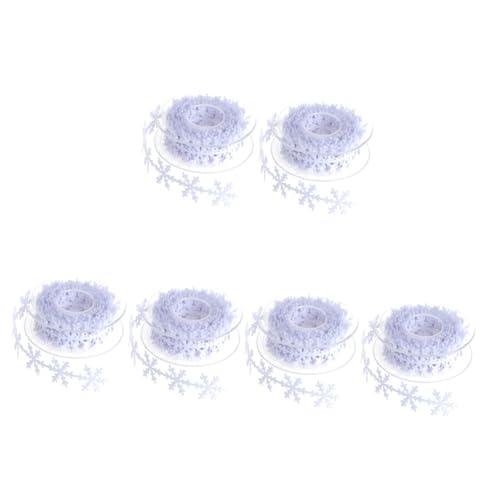 Housoutil 6 Rollen Weiße Schneeflocken Geschenkband Weihnachtsdeko DIY Bastelband Strapazierfähiges Geschenkverpackungsband Festliche Schleife für Weihnachtsbaum und Geschenke Housoutil 6 Rollen Weiße Schneeflocken Geschenkband Weihnachtsdeko DIY Bastelband Strapazierfähiges Geschenkverpackungsband Festliche Schleife für Weihnachtsbaum und Geschenke von Housoutil