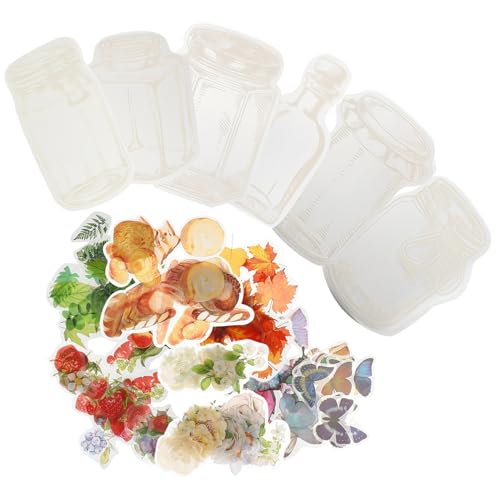 Housoutil 6 Sätze Dekorative Aufkleber für Scrapbooking Teiliges Ästhetik Sticker Paket Transparent und Vielseitig Einsetzbar für Tagebuch Notizbuch Geschenkkarten und Diy Projekte von Housoutil