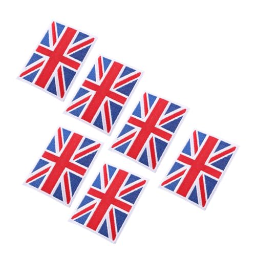 Housoutil 6 Stück Bestickte Stoffmütze Große Flagge Besticktes Abzeichen Länder Kleidungsflicken Bestickter Aufnäher Kleidung Stoff Zum Aufnähen Applikation Abzeichen Stickerei von Housoutil