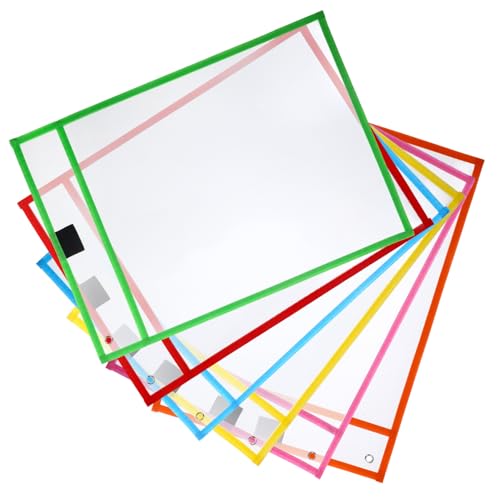 Housoutil 6 Stück Dokumentenschutzhüllen Transparente Aktenhüllen für Schule Büro Zuhause Glatte Oberfläche Langlebig Zufällige Farben Zufällige Farbe von Housoutil