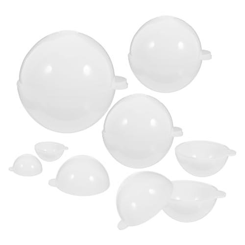 Housoutil 6 Stück Formen aus Epoxidharz Ball Runde Kugelform Kreis für groß handwerkliche Herstellung von Formen Kugelform selber machen Silikonformen DIY-Gießen Bastelzubehör Kieselgel Weiß von Housoutil