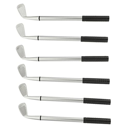 Housoutil 6 Stück Golf-styling-stift Neuheitsstifte Für Geschenkkugelschreiber Für Männer Kugelschreiber Für Zu Hause Stifte Für Golf-kugelschreiber Aus Metall Silver Pp von Housoutil