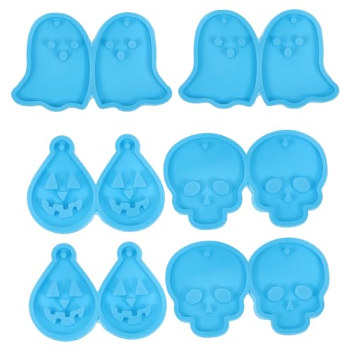 Housoutil 6 Stück Halloween-Schablonen Halloween-Kerzenform Reiz Seifenformen Halloween Ohrring Form DIY Schmuckform Kristall-Epoxid-Schmuckform Gießform für Ohranhänger Kieselgel Sky-blue Housoutil 6 Stück Halloween-Schablonen Halloween-Kerzenform Reiz Seifenformen Halloween Ohrring Form DIY Schmuckform Kristall-Epoxid-Schmuckform Gießform für Ohranhänger Kieselgel Sky-blue von Housoutil