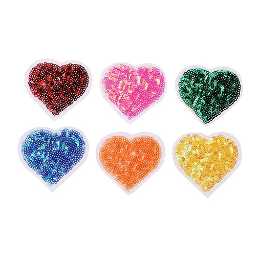 Housoutil 6 Stück Herz Patch mit Pailletten Selbstklebende Stoffapplikationen für Diy Kleidung Taschen und Accessoires Sweater Kleider und Mehr Housoutil 6 Stück Herz Patch mit Pailletten Selbstklebende Stoffapplikationen für Diy Kleidung Taschen und Accessoires Sweater Kleider und Mehr von Housoutil