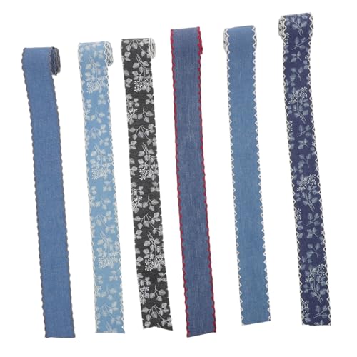 Housoutil 6 Stück Jeansband Zum Basteln Natürliche Spitze Bastelband Stoffband Für Kleidung Jeansstoffband Schwarzes Band Spitzenschleifenbänder Gewebte Zopfborte Dekoratives Housoutil 6 Stück Jeansband Zum Basteln Natürliche Spitze Bastelband Stoffband Für Kleidung Jeansstoffband Schwarzes Band Spitzenschleifenbänder Gewebte Zopfborte Dekoratives von Housoutil