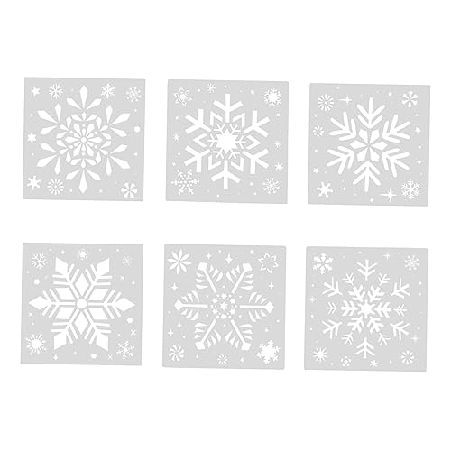 Housoutil 6 Stück Malvorlage Schneeflockenformen Weihnachten Schneeflocken-Handwerk Dekorationen Herstellung Kind Weihnachts-Schneeflocke-Vorlagen Weihnachtsgeschenk pp Weiß Housoutil 6 Stück Malvorlage Schneeflockenformen Weihnachten Schneeflocken-Handwerk Dekorationen Herstellung Kind Weihnachts-Schneeflocke-Vorlagen Weihnachtsgeschenk pp Weiß von Housoutil