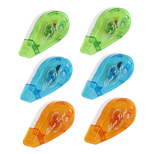 Housoutil 6 Stück Manuelle Abgabe Bandrolle Klebeband Läufer Bastelband Griff Einseitig Punkte Klebestreifen Teppichband Basteln Doppelt Für Permanenten Klebstoff Diy-rollband Abs von Housoutil