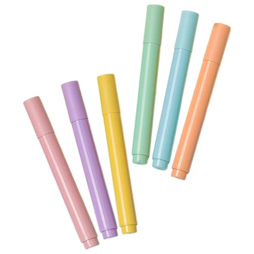 Housoutil 6 Stück Milchtee Textmarker Lese Textmarker Markierstift Textmarker Für Büro Kunstmarker Stift Kleiner Textmarker Studienmarker Marker Textmarker Markierstifte von Housoutil