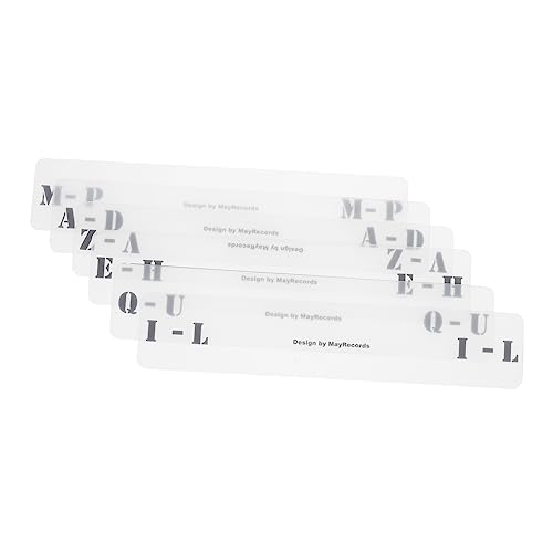 Housoutil 6 Stück Sortierkarte Aufzeichnen Vinyl -rekordkartenteiler Hoch Alphabetisch Kartenteiler Horizontal -tab Brief Trennwände Für Schallplatten Zubehör Anzeige Acryl von Housoutil