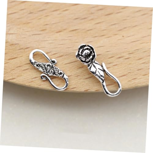 Housoutil 6 Stück Sterlingsilber Armband Verschluss DIY Schmuck Zubehör mit Sicherem Leichtem Connecting Buckle Einfach zu Montieren Geeignet für Handgemachte Armbänder und Perlenarbeiten von Housoutil