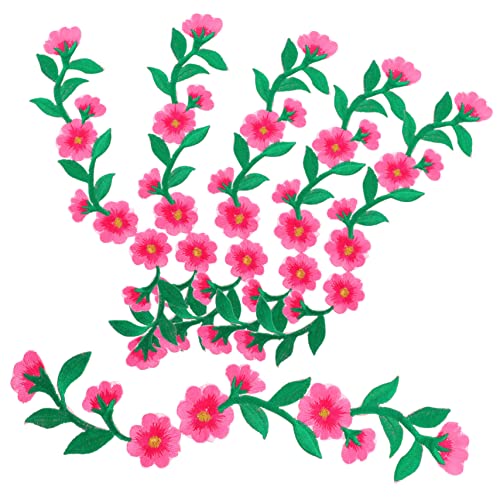 Housoutil 6 Stück Teiliges Blumen Stickerei Aufnäher Dekorative Eisen Patches für Kleidung Schuhe und Jeans Peony Design Einfache Anwendung für Kreative Reparaturen und Verzierungen von Housoutil