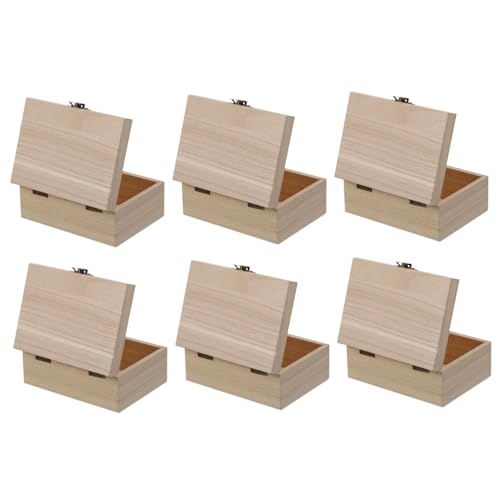 Housoutil 6 Stück Teiliges Holz Aufbewahrungsboxen mit Deckel Robuste Kratzfeste Holz DIY Geschenkboxen Langlebige Natürliche Holzboxen für Zuhause und Bastelbedarf Housoutil 6 Stück Teiliges Holz Aufbewahrungsboxen mit Deckel Robuste Kratzfeste Holz DIY Geschenkboxen Langlebige Natürliche Holzboxen für Zuhause und Bastelbedarf von Housoutil