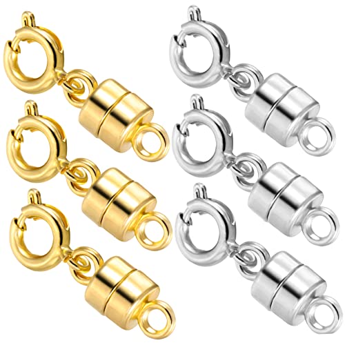 Housoutil 6 Stück Teiliges Magnetverschluss für Schmuckherstellung Magnetische Verschlüsse und Verbindungsstücke Einfach zu Verwenden für Armbänder und Diy Projekte von Housoutil