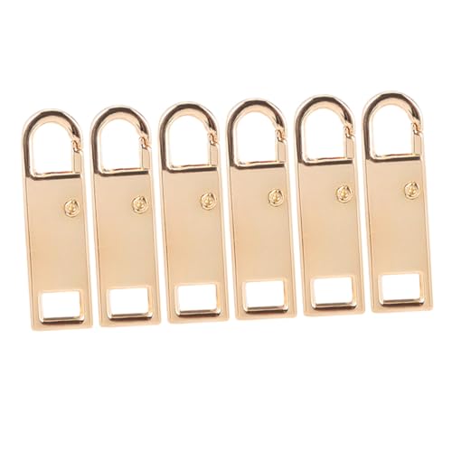 Housoutil 6 Stück Teiliges Metall Reißverschluss Zughilfe Abnehmbar Multifunktional DIY Reparatur für Rucksack Koffer Kleidung Einfache Montage Goldfarbene Zipper Köpfe Housoutil 6 Stück Teiliges Metall Reißverschluss Zughilfe Abnehmbar Multifunktional DIY Reparatur für Rucksack Koffer Kleidung Einfache Montage Goldfarbene Zipper Köpfe von Housoutil