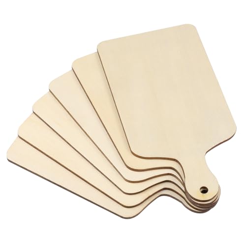 Housoutil 6 Stück Teiliges Mini Holzbrett mit Griff Glatte Oberfläche Vielseitige DIY Schneidebretter und Servierbretter für Brot Käse Obst Platzsparend und Langlebig Housoutil 6 Stück Teiliges Mini Holzbrett mit Griff Glatte Oberfläche Vielseitige DIY Schneidebretter und Servierbretter für Brot Käse Obst Platzsparend und Langlebig von Housoutil