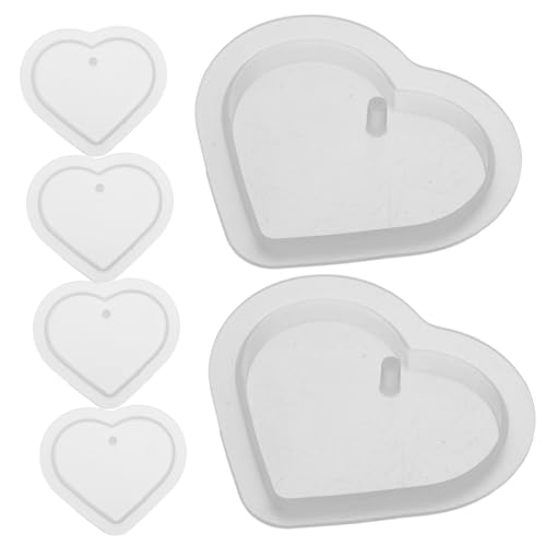 Housoutil 6 Stück Teiliges Silikon Herz Resin Formenset für Flexible Diy Schmuckherstellung Anhänger und Schlüsselanhänger Gießformen Einfach zu Entformen für Kreative Bastelprojekte und Housoutil 6 Stück Teiliges Silikon Herz Resin Formenset für Flexible Diy Schmuckherstellung Anhänger und Schlüsselanhänger Gießformen Einfach zu Entformen für Kreative Bastelprojekte und von Housoutil