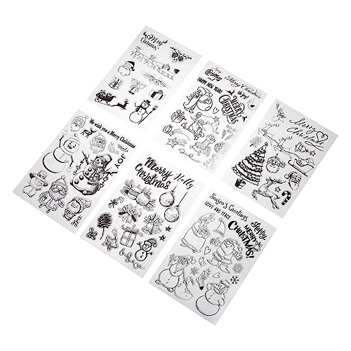 Housoutil 6 Stück Teiliges Transparentes Silikonstempel Weihnachtsmotive Diy Scrapbooking Stempel für Fotoalben Umschläge Tagebücher Sicherer Stamper mit Feiner Struktur und Festlicher Housoutil 6 Stück Teiliges Transparentes Silikonstempel Weihnachtsmotive Diy Scrapbooking Stempel für Fotoalben Umschläge Tagebücher Sicherer Stamper mit Feiner Struktur und Festlicher von Housoutil
