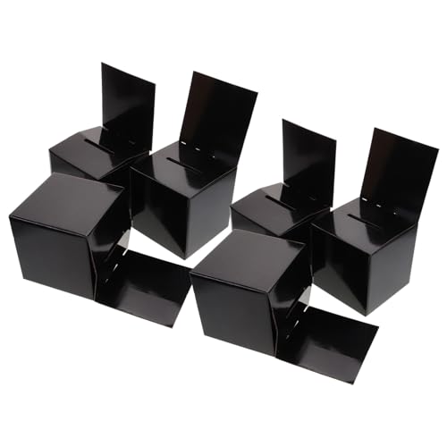 Housoutil 6 Stück Tombola-Box Hochzeitsdeko kartenhalter Veranstaltungs Kartenbox geldgeschenkbox rustikal Lagerung süß Aufbewahrungsboxen Etui für Geschenkkarten zur Hochzeit Papier Black von Housoutil