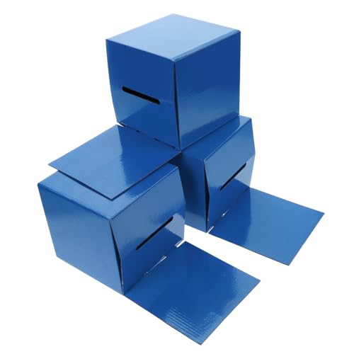 Housoutil 6 Stück Tombola-box Etui Für Geschenkkarten Zur Hochzeit Aufbewahrungsboxen Papier Blue von Housoutil