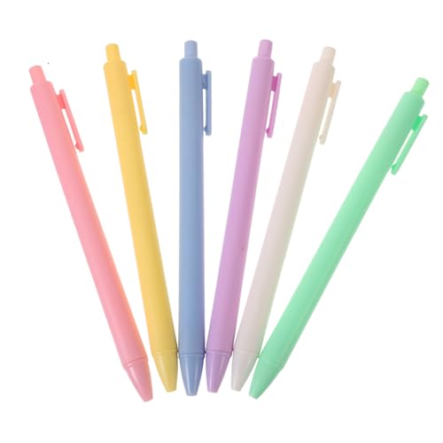 Housoutil 6 Stück gelstifte gel schreibstifte kugleschreiber kugelschreiber gel roller pen weich schreibender Gelstift Schüler drücken Gelstift Student Gelstift Flüssigkeitsnachfüllung von Housoutil