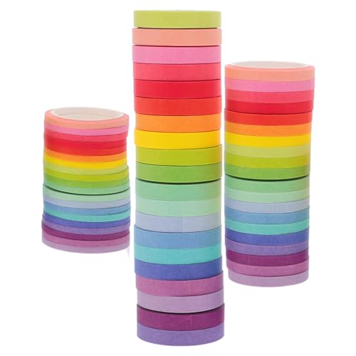 Housoutil 60 Rollen Teiliges Washi Tape Set Farbenfrohe Dünne Masking Tapes in Candy farben Solide Farbtöne Dekoratives Klebeband für Scrapbooking Journaling DIY Bastelprojekte Housoutil 60 Rollen Teiliges Washi Tape Set Farbenfrohe Dünne Masking Tapes in Candy farben Solide Farbtöne Dekoratives Klebeband für Scrapbooking Journaling DIY Bastelprojekte von Housoutil