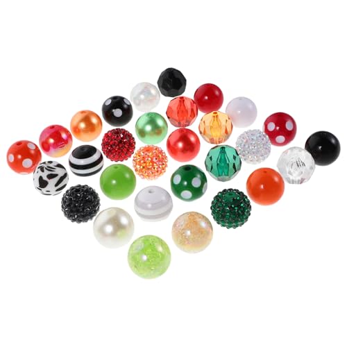 Housoutil 60 Stück Bubblegum Perlen Bunte Klobige Harzperlen Für Die Herstellung Von Stiften Taschen Ketten Basteln Armbänder Halsketten Schmuckzubehör 20 Mm von Housoutil
