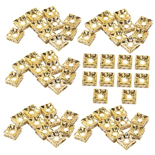 Housoutil 60 Stück Goldene Quadratische Spacer Perlen mit Funkelnden Zirkonia Leicht und Langlebig für DIY Schmuckherstellung für Armbänder Halsketten Ohrringe und Kreative Bastelprojekte Housoutil 60 Stück Goldene Quadratische Spacer Perlen mit Funkelnden Zirkonia Leicht und Langlebig für DIY Schmuckherstellung für Armbänder Halsketten Ohrringe und Kreative Bastelprojekte von Housoutil