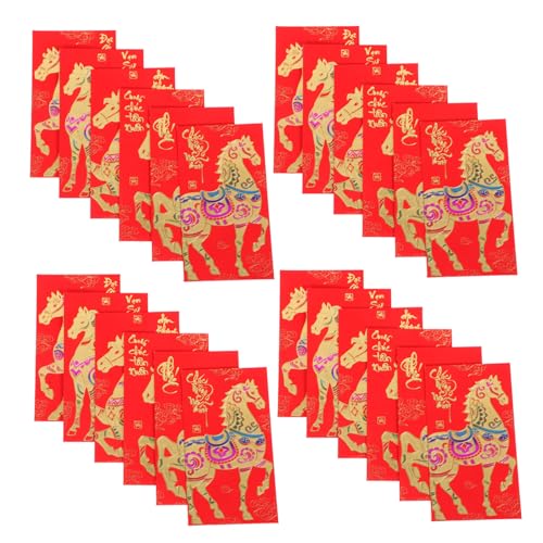 Housoutil 60 Stück Jahr Des Pferdes Rote Umschläge Vietnamesische Neujahrs Geldtaschen Frühlingsfest Hong Bao Mit Glückssymbolen Bunte Langformat Umschläge Für Chinesisches Neujahrsfest Housoutil 60 Stück Jahr Des Pferdes Rote Umschläge Vietnamesische Neujahrs Geldtaschen Frühlingsfest Hong Bao Mit Glückssymbolen Bunte Langformat Umschläge Für Chinesisches Neujahrsfest von Housoutil