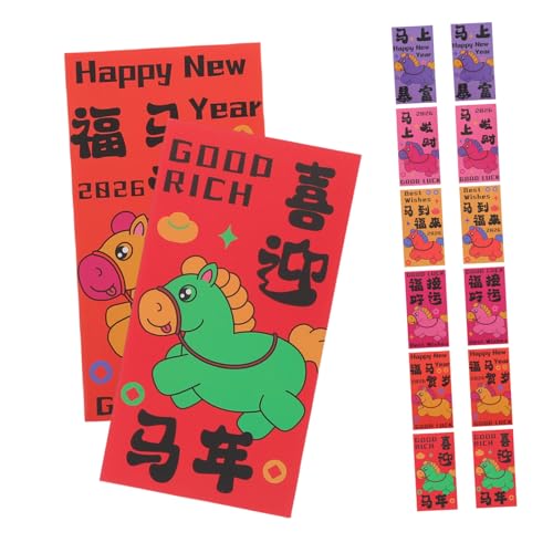 Housoutil 60 Stück Rote Umschläge Jahr Des Pferdes Kreative Chinesische Neujahrs-hongbao mit Sternzeichen-design für Frühlingsfest Familienfeiern und Geschäftliche Anlässe Housoutil 60 Stück Rote Umschläge Jahr Des Pferdes Kreative Chinesische Neujahrs-hongbao mit Sternzeichen-design für Frühlingsfest Familienfeiern und Geschäftliche Anlässe von Housoutil