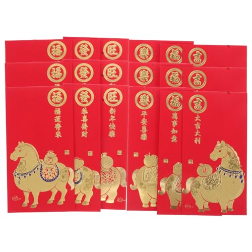 Housoutil 60 Stück Rote Umschläge mit Pferdemotiv Großes Design für Frühlingsfest Hochzeiten und Feierlichkeiten Traditionelle Chinesische Geldgeschenkumschläge für Neujahr und Besondere Housoutil 60 Stück Rote Umschläge mit Pferdemotiv Großes Design für Frühlingsfest Hochzeiten und Feierlichkeiten Traditionelle Chinesische Geldgeschenkumschläge für Neujahr und Besondere von Housoutil