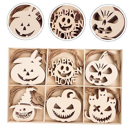 Housoutil 60 Stück Teiliges Halloween Holzanhänger DIY Holzhandwerk Deko Langlebige Holzschilder Vielseitig Verwendbare Hängende Halloween Ornamente für Horror Partys Haus und Bar Dekoration Housoutil 60 Stück Teiliges Halloween Holzanhänger DIY Holzhandwerk Deko Langlebige Holzschilder Vielseitig Verwendbare Hängende Halloween Ornamente für Horror Partys Haus und Bar Dekoration von Housoutil