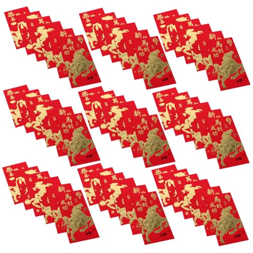 Housoutil 60 Stück Teiliges Rote Umschläge Jahr Des Pferdes Kreative Hong Bao Geldumschläge Traditionell Modern Für Frühlingsfest Hochzeit Geburtstag Geschenkumschläge Housoutil 60 Stück Teiliges Rote Umschläge Jahr Des Pferdes Kreative Hong Bao Geldumschläge Traditionell Modern Für Frühlingsfest Hochzeit Geburtstag Geschenkumschläge von Housoutil