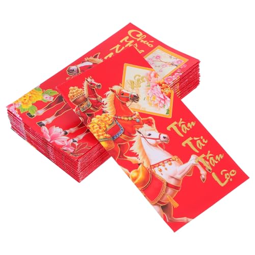 Housoutil 60 Stück Vietnamesische Rote Umschläge: 2026 Mondneujahr Hong Bao Pferdejahr Geldpakete Frühlingsfest Partyzubehör Für Familie Und Freunde Housoutil 60 Stück Vietnamesische Rote Umschläge: 2026 Mondneujahr Hong Bao Pferdejahr Geldpakete Frühlingsfest Partyzubehör Für Familie Und Freunde von Housoutil