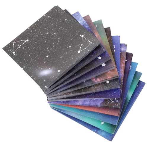 Housoutil 600 Blatt Origami Papier Bastelpapier für Falten Scrapbooking und Diy Projekte Doppelseitig Sterne Zeichen Design von Housoutil