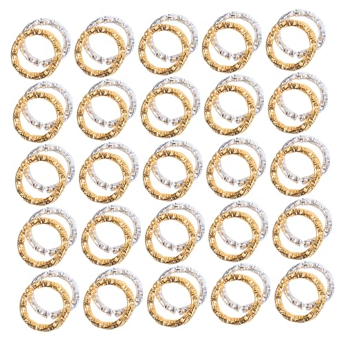 Housoutil 600 Stück DIY Schmuckzubehör Gedrehte Offene Verbindungsringe in Gold Silber Dekorative Metall-jump-rings für Schmuckherstellung Drahtverbinder für Ohrringe Armbänder Halsketten Housoutil 600 Stück DIY Schmuckzubehör Gedrehte Offene Verbindungsringe in Gold Silber Dekorative Metall-jump-rings für Schmuckherstellung Drahtverbinder für Ohrringe Armbänder Halsketten von Housoutil