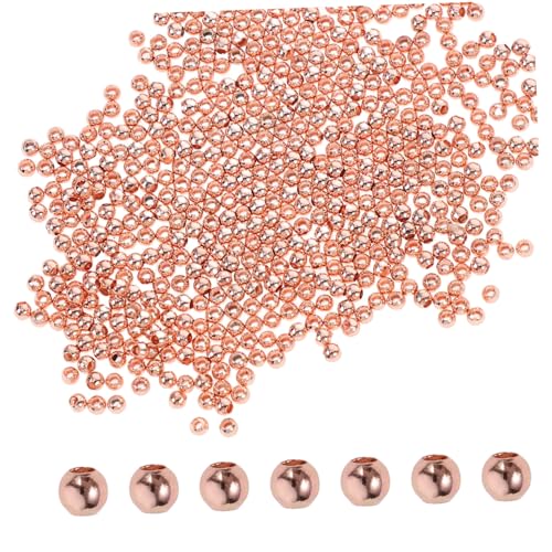 Housoutil 600pcs Schmuck, Die Perlen Kleine Goldene Abstandshalter Perlen Für Armbänder Runden Losen Abstandshalterperlen Metallperlen Zum Handwerk von Housoutil