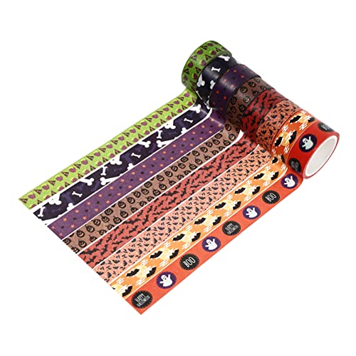 Housoutil 64 Rollen Teiliges Halloween Washi Tape Dekoratives Klebeband für Scrapbooking DIY Bastelbedarf Selbstklebende Masking Tapes Vielseitig Einsetzbar für Partydeko und von Housoutil