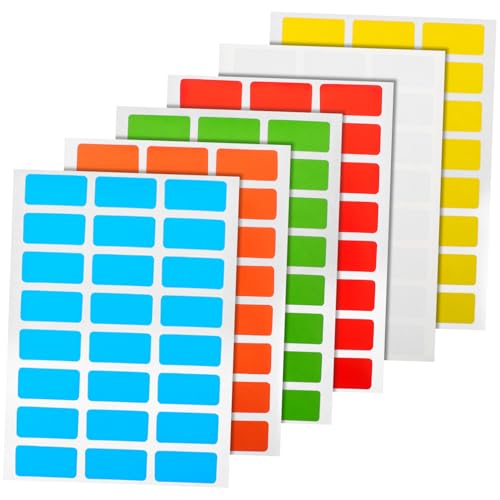 Housoutil 6Er-Packungen Bunte Aufkleberetiketten entfernbare Etiketten sortiert Kita-Etiketten wiederverwendbare sticker Beschriftungslabels Aufkleber Beschriftungen rechteckige Aufkleber Housoutil 6Er-Packungen Bunte Aufkleberetiketten entfernbare Etiketten sortiert Kita-Etiketten wiederverwendbare sticker Beschriftungslabels Aufkleber Beschriftungen rechteckige Aufkleber von Housoutil