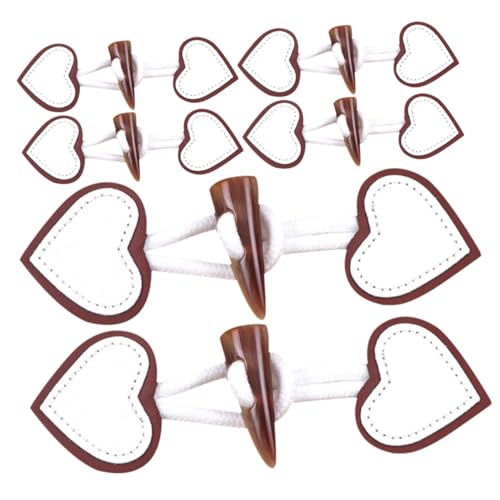 Housoutil 6Paare Dekorative Hornknöpfe Hochwertige Lederknöpfe für Mäntel Jacken und Kinderbekleidung Vielseitige Verschlüsse für Eleganten Look und Styles von Housoutil